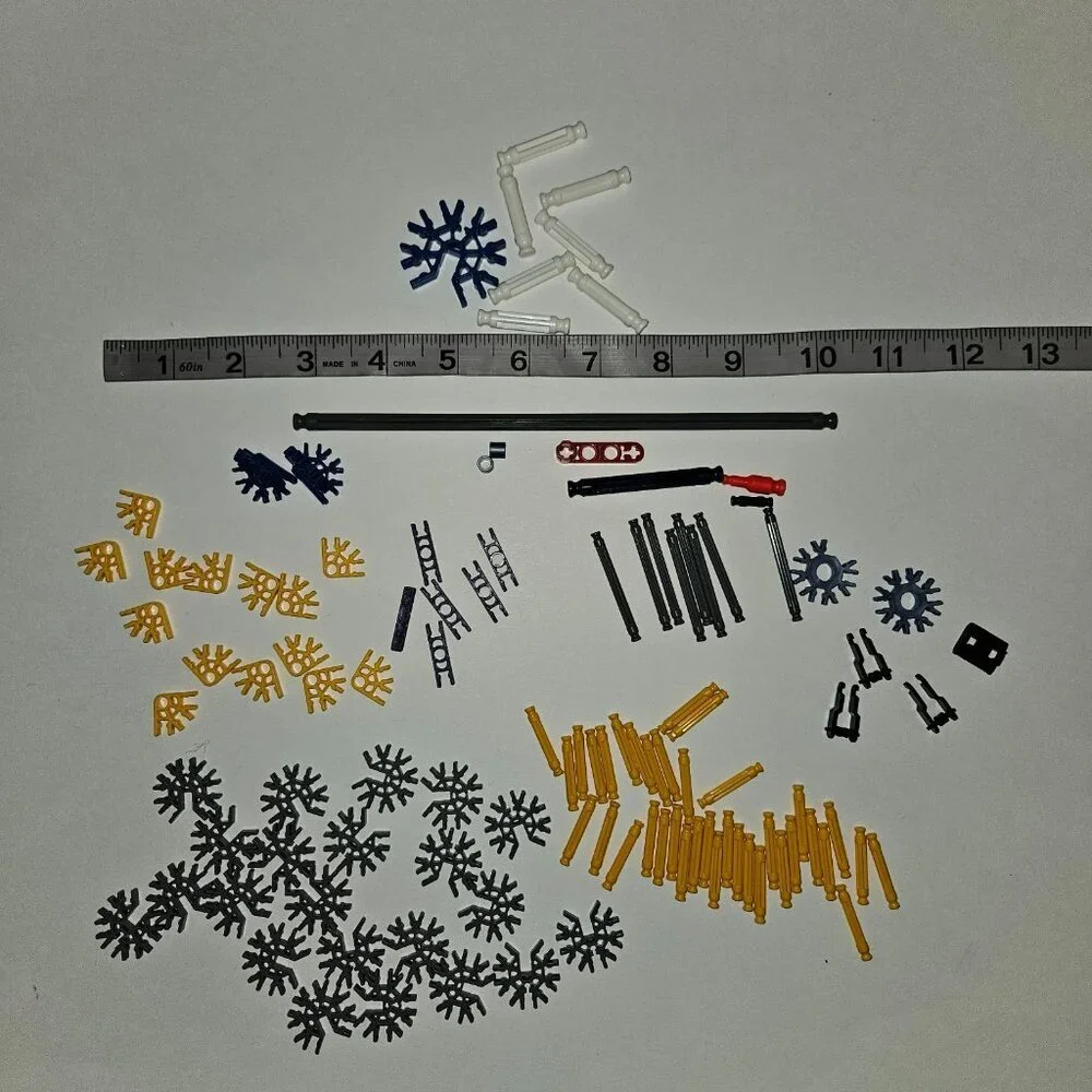 300+ K'nex Mixed Lot Replacement Pieces Roller Coaster Track Yellow Green READ